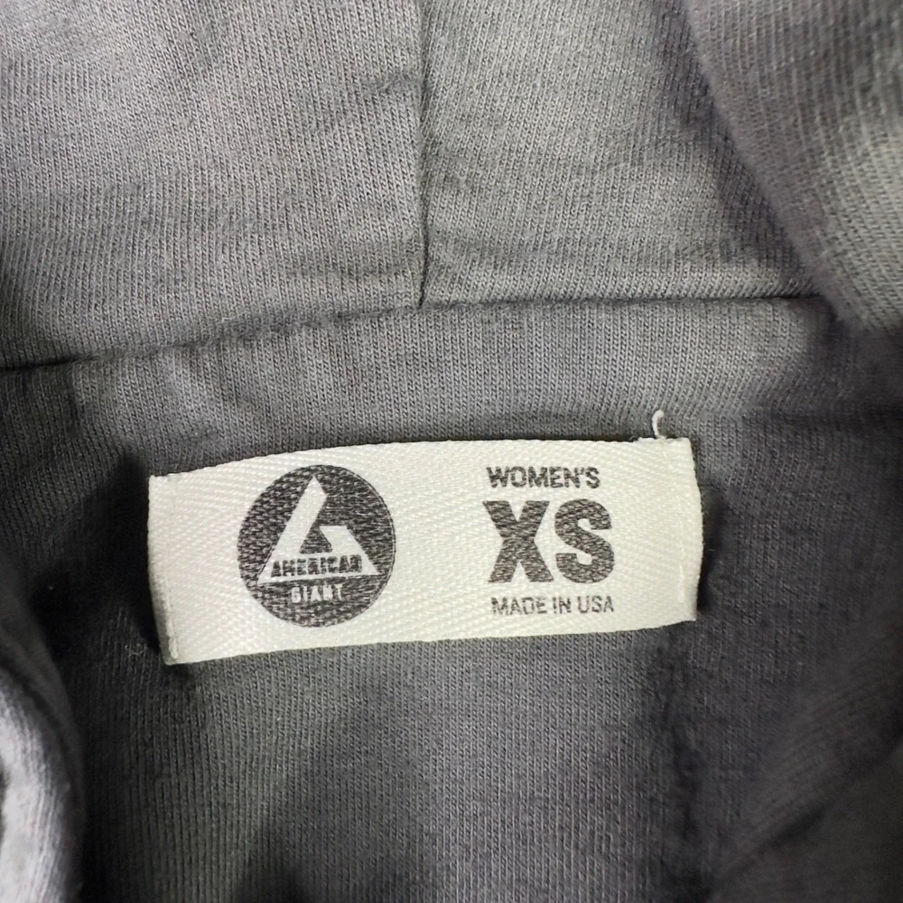 American Giant Hoodie Sweatshirt XS Gray Zip‎ Athleisure Normcore Grunge Workout - Picture 9 of 13